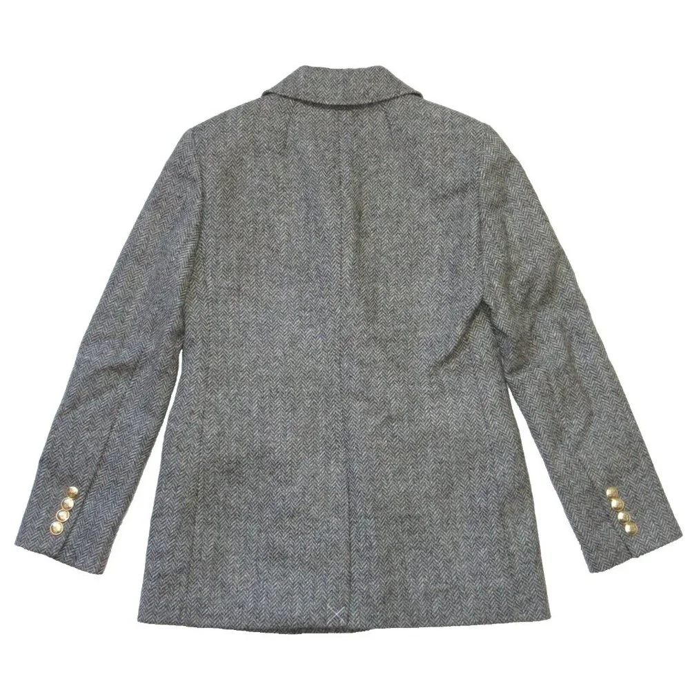 NWT J.Crew Bristol Blazer in Heather Graphite Herringbone Wool Jacket 6